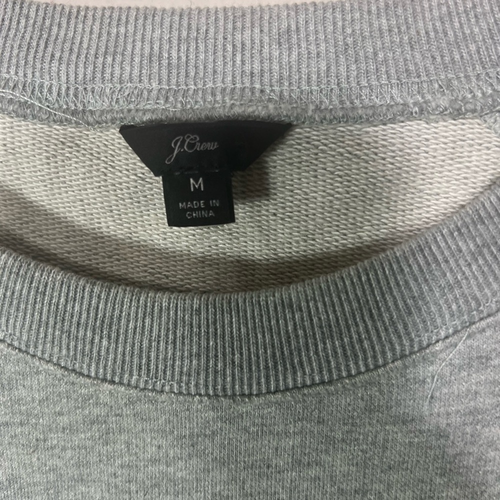 J.Crew "N.Y.C." crewneck sweatshirt gray with multi-colored varsity letters - Picture 5 of 8